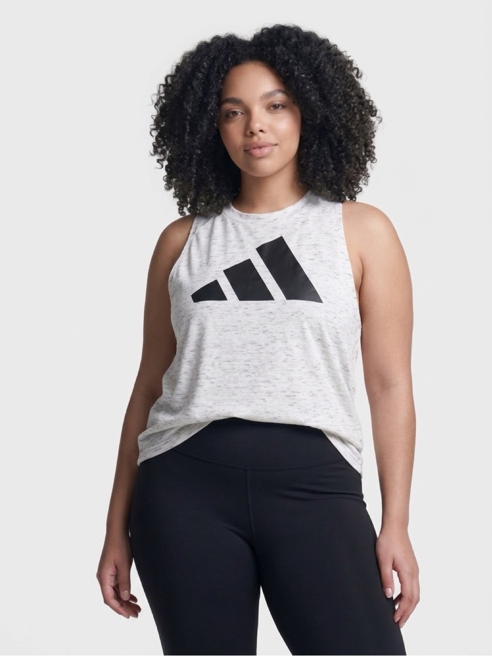 adidas Women’s grey Heather Logo  Tank Top